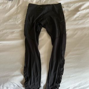 Lululemon workout pants. Black size 8 women’s with mesh detailing